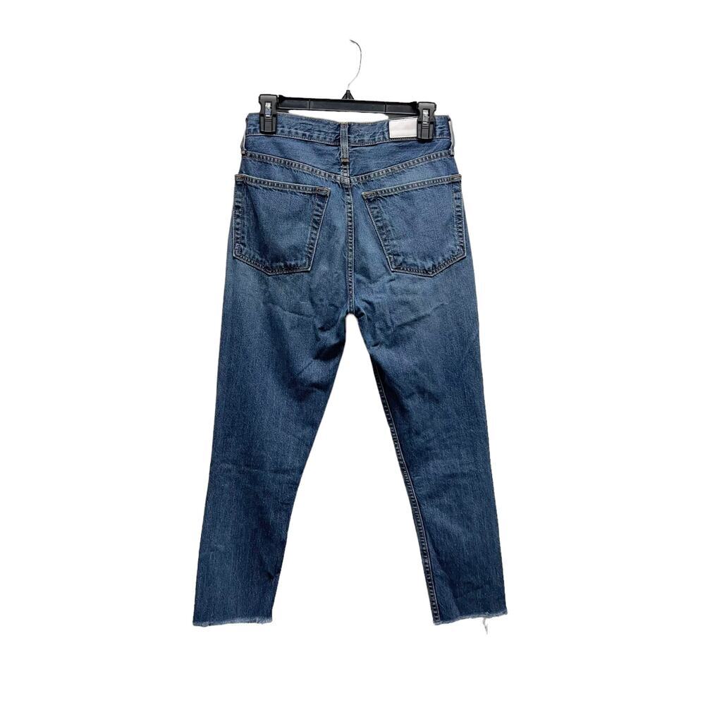 Re/Done Originals High Rise Rigid Crop Denim Jeans Blue — image 2 of 8